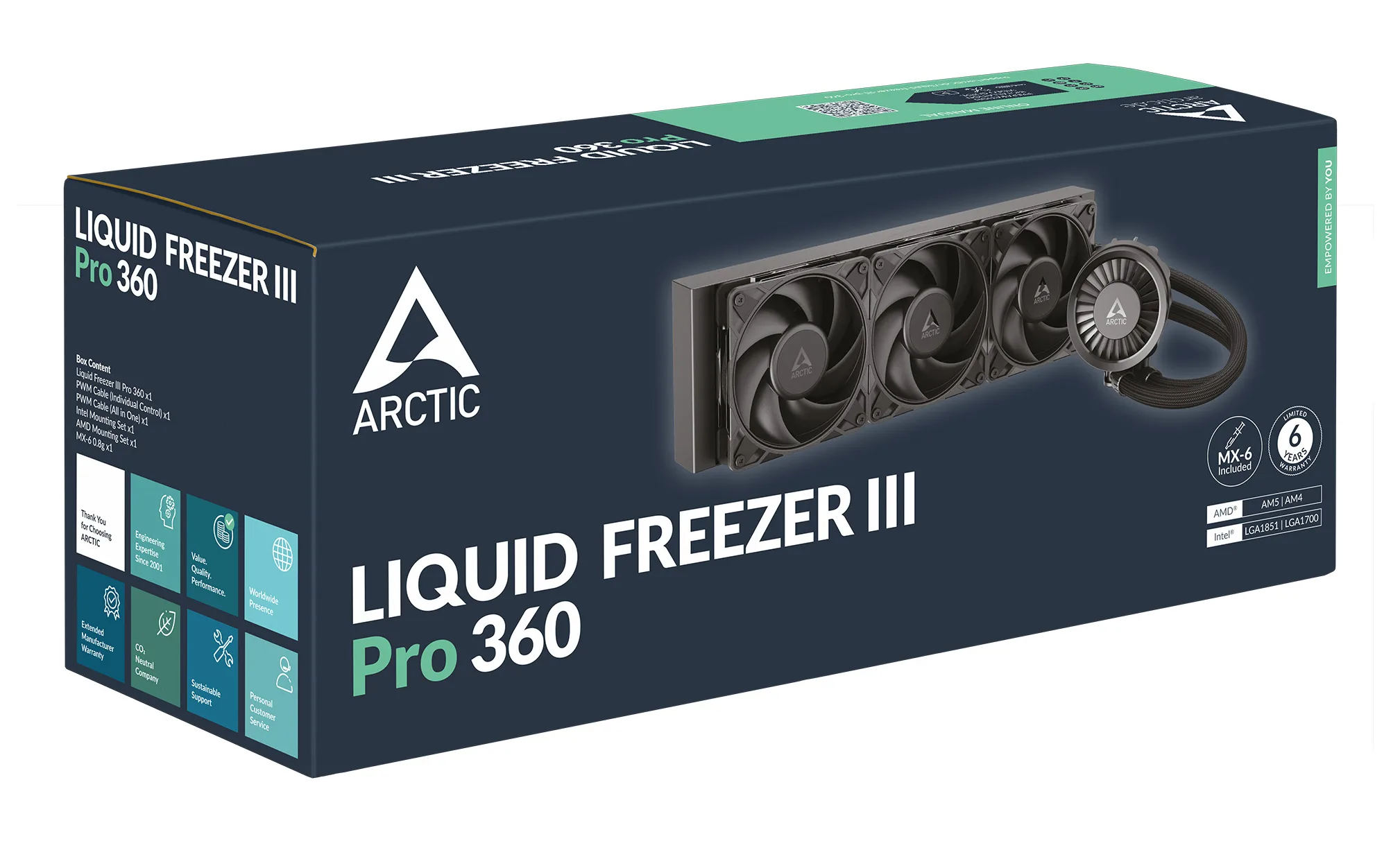 ARCTIC Liquid Freezer III Pro 360 Processore Kit di raffreddamento a liquido 12 cm Nero 1 pz