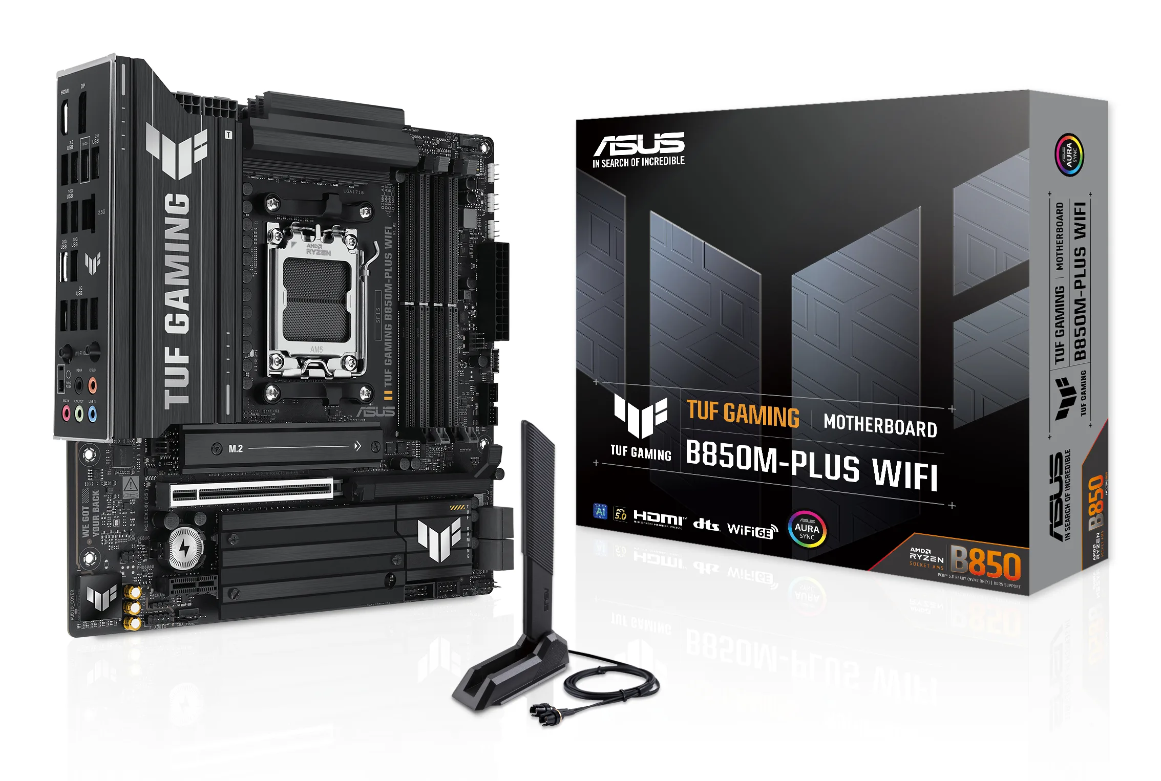 ASUS TUF GAMING B850M PLUS WIFI AMD B850 Socket AM5 micro ATX