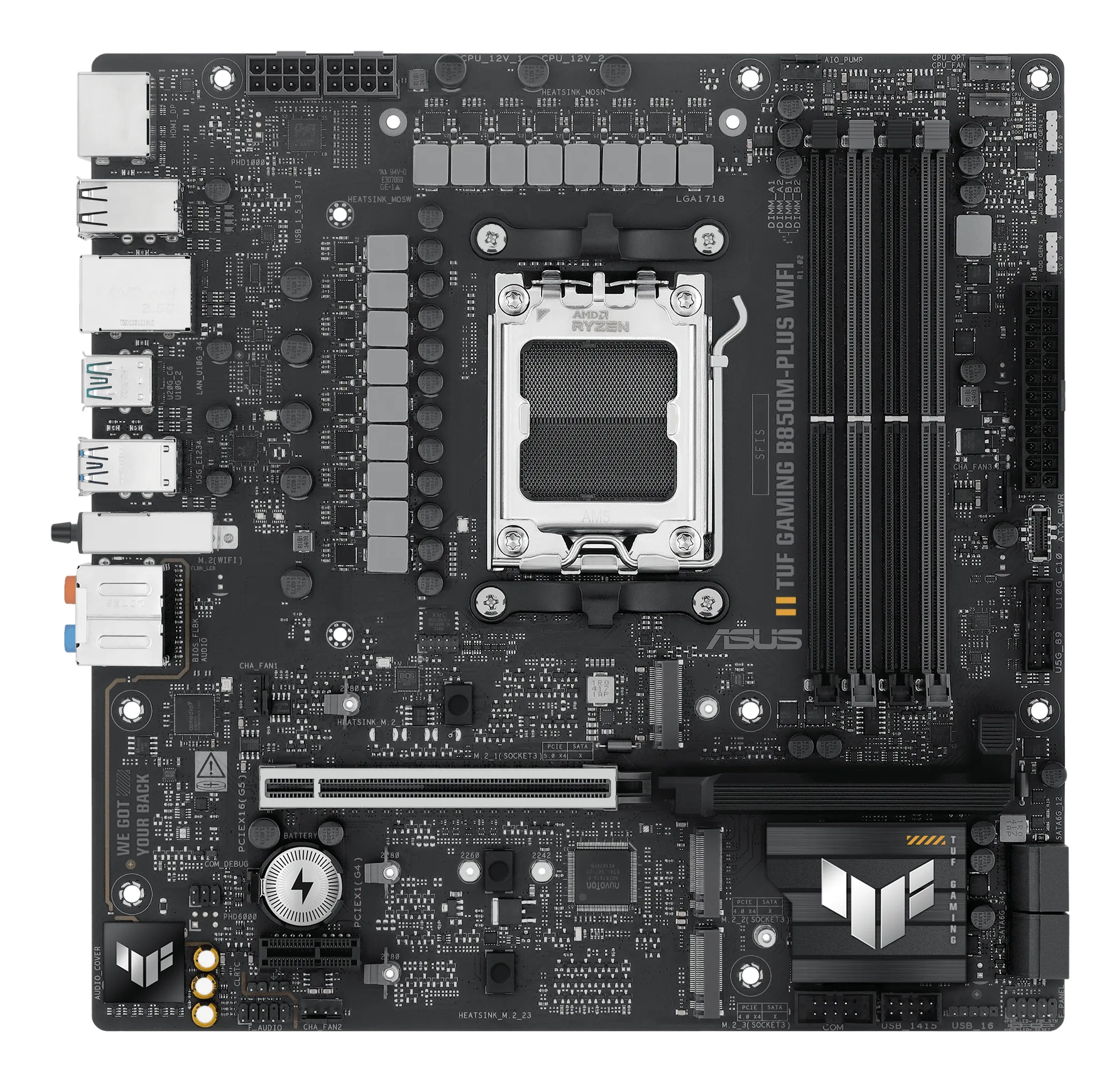 ASUS TUF GAMING B850M PLUS WIFI AMD B850 Socket AM5 micro ATX