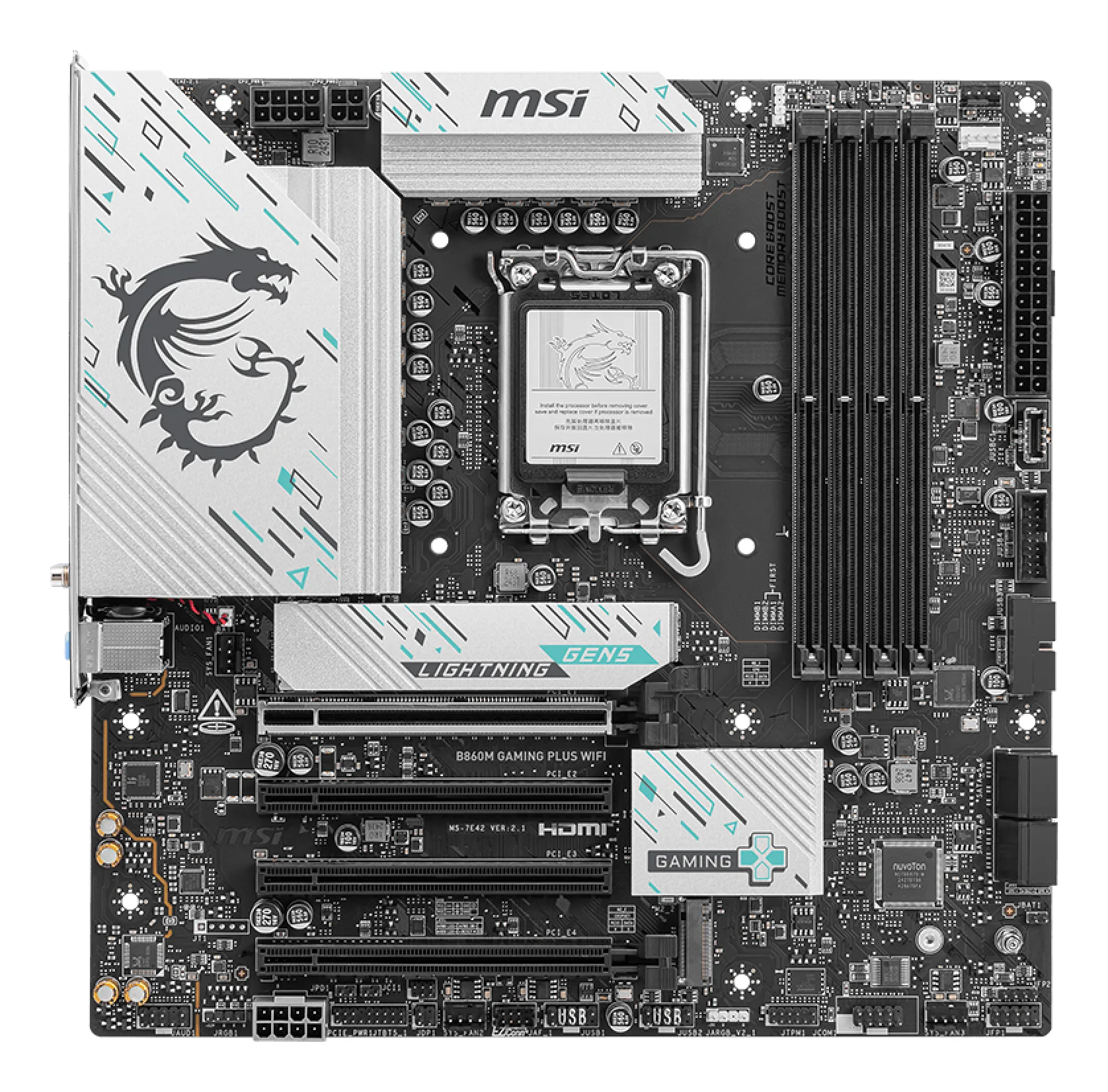 MSI B860M GAMING PLUS WIFI scheda madre Intel B860 LGA 1851 (Socket V1) micro ATX