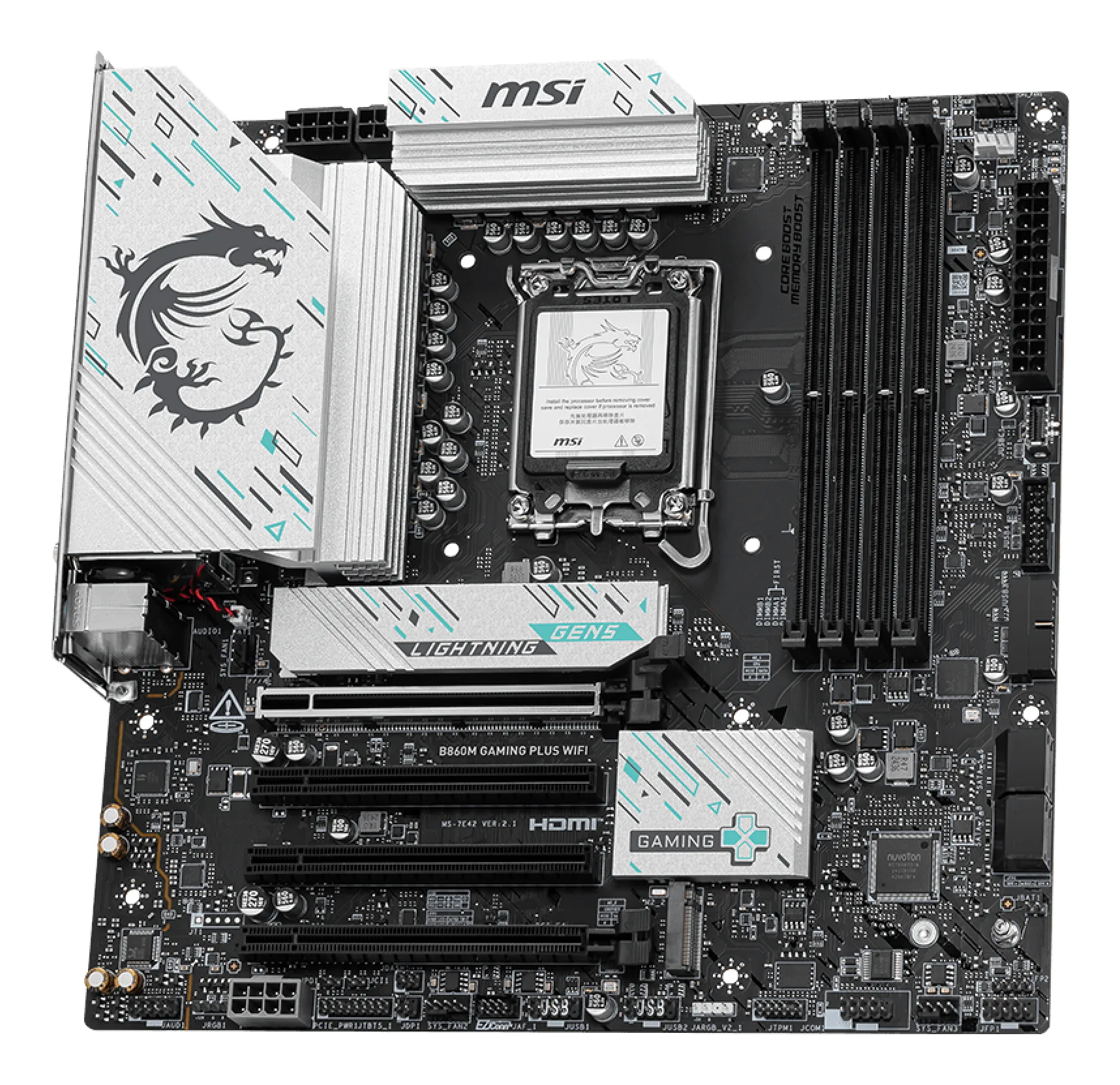 MSI B860M GAMING PLUS WIFI scheda madre Intel B860 LGA 1851 (Socket V1) micro ATX