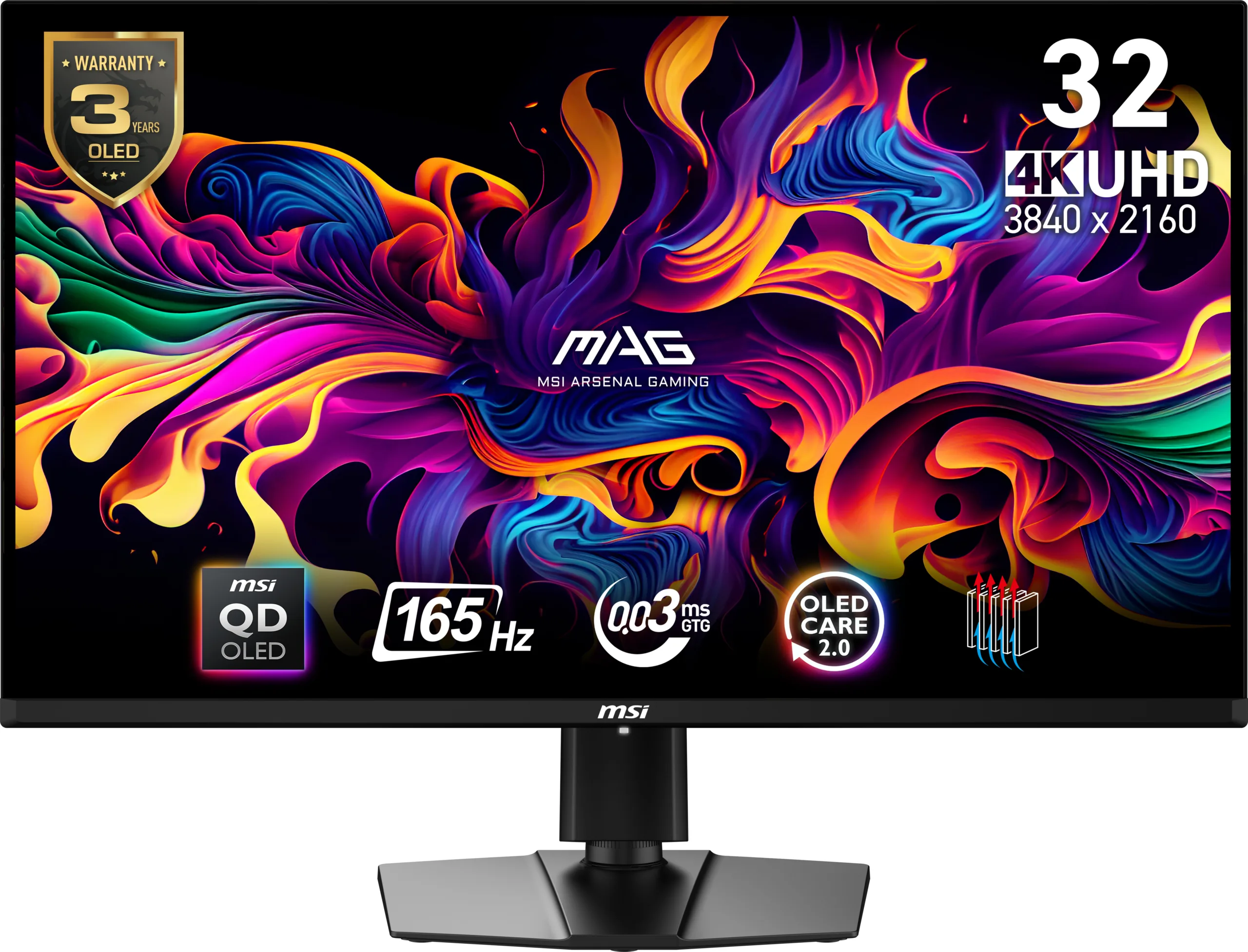 MSI MAG 321UP QD OLED Monitor PC 80 cm (31.5") 3840 x 2160 Pixel 4K Ultra HD Nero