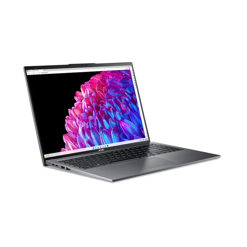 Acer Swift Go 14 SFG16 72 79MF Intel Core Ultra 7 155U Computer portatile 40,6 cm (16") WQXGA+ 16 GB DDR5 SDRAM 512 GB SSD Wi Fi 6E (802.11ax) Windows 11 Home Italiano Grigio